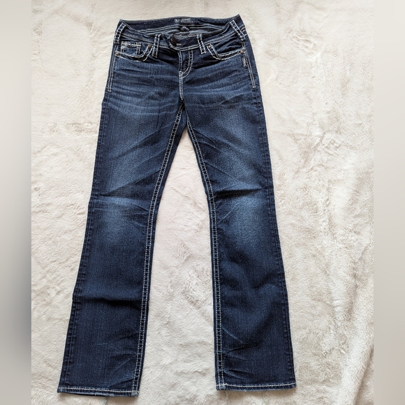 Silver Jeans Denim - Silver Jeans, Tuesday, Mid-Rise Slim Boot Cut, size 27
